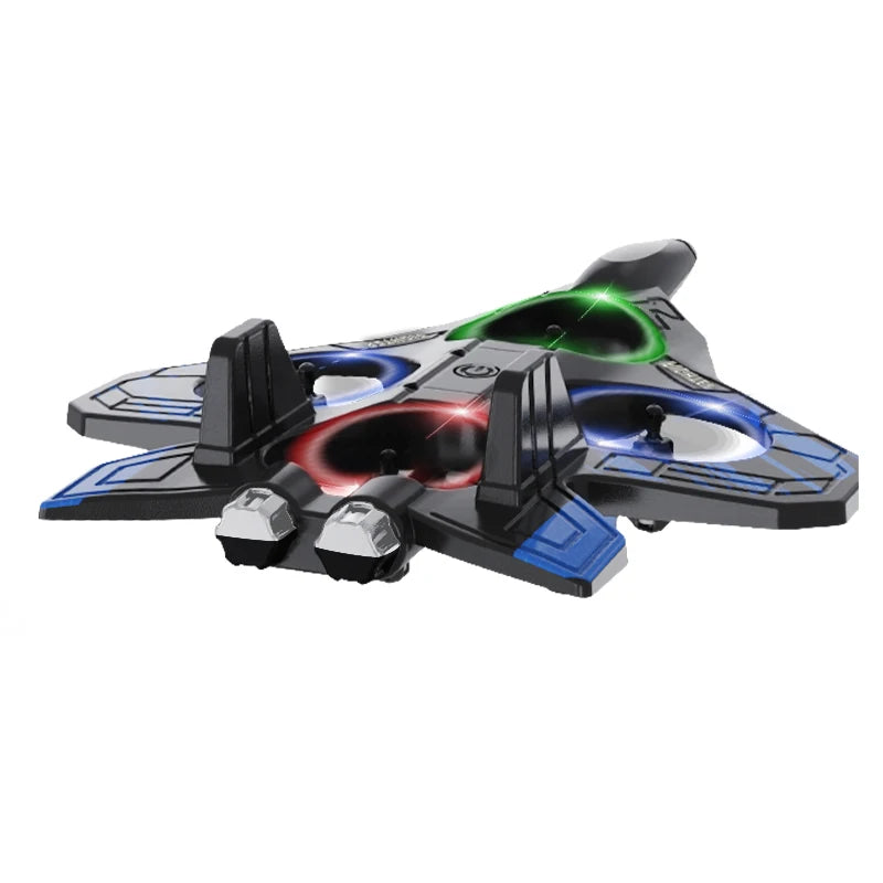 L101 RC Foam Airplane 2.4G RC Fighter Stunt Tumbling Helicopter with LED Colored Lights Airplane Model Toy