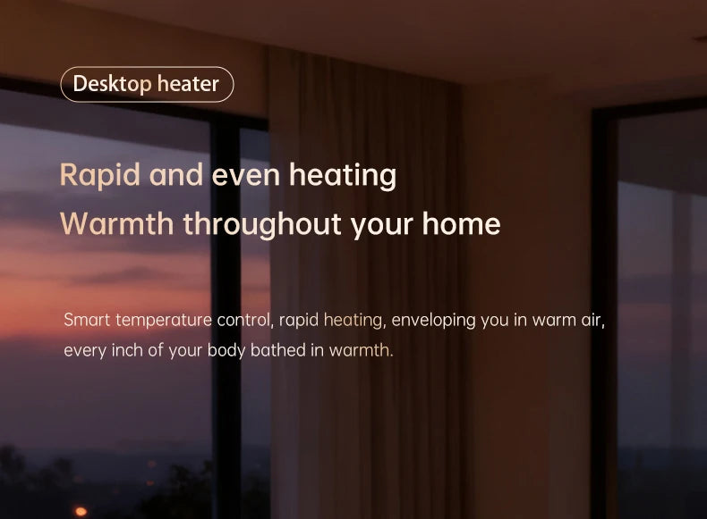 Desktop Heater Electric Heater Hot Air Blower Portable Heater Mini Energy Saving for Office Room Dormitory Home Appliance Warmer