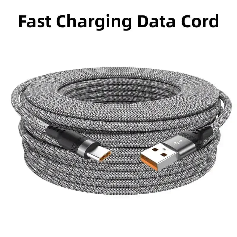 Extended 3 5 8 Meter Type-C USB Android 5A Super- Charging Cable Suitable For Phone Data Cable Ultra Long Charging Cable