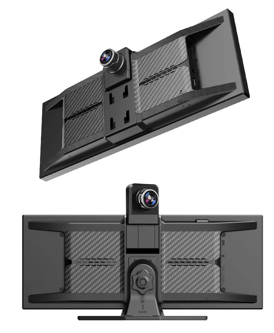 Srnubi Universal 11.26” Car DVR Wireless Carplay Android Auto 4K Front 1080P Rear Camera Dashcam GPS Navi Dashboard 24H Parking