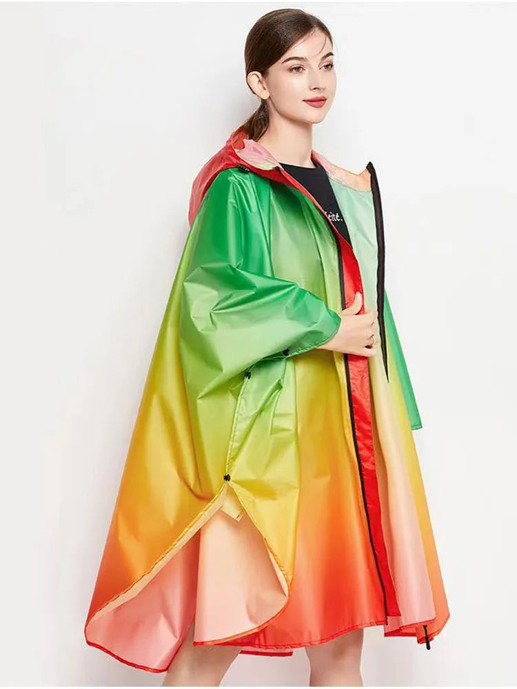 New Men Women Motocycle Raincoat Lightweight Rain Coat Poncho Waterproof Cloak Raincoats Adults Biker Hiking Windproof Rainwear