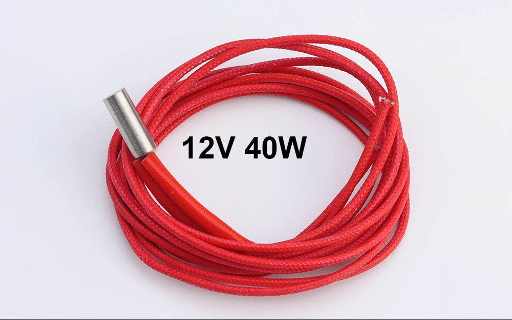Trianglelab 3D Printer 6*20MM 12V/24V 40W Heater Cartridge With 100CM cable For 3D Printer for PT100 HOTEND Volcano MK8 MK9