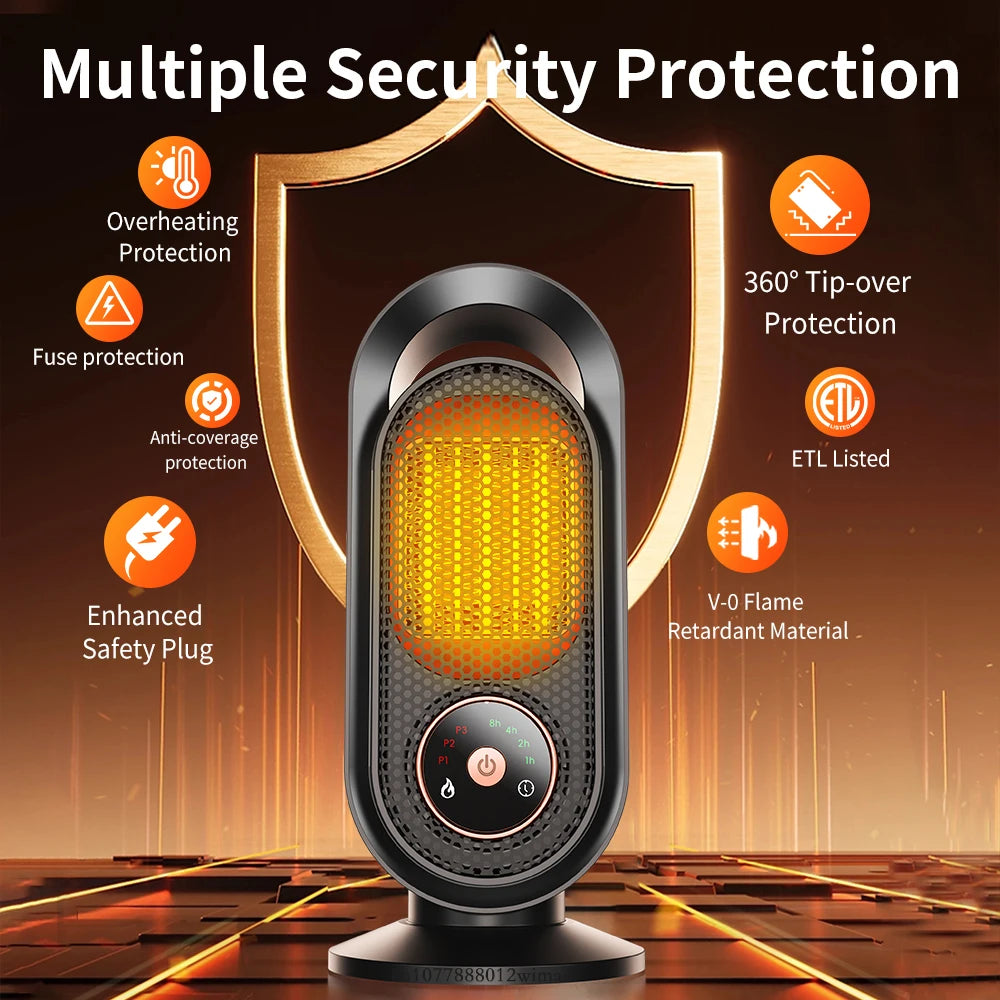 Portable Heater Electric Heater Convenient Bedroom Heater Heating Warm Winter Warmer Machine Fast Heating Office Home Appliance