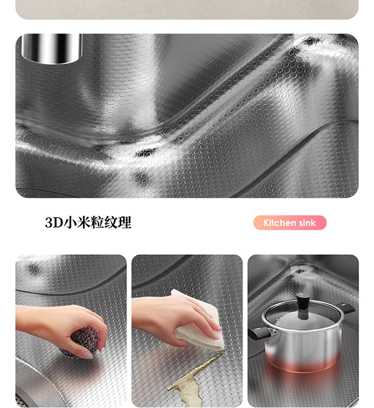 Household Sink, Made Of 304 Stainless Steel, With A Large Single Sink And Integrated Molding