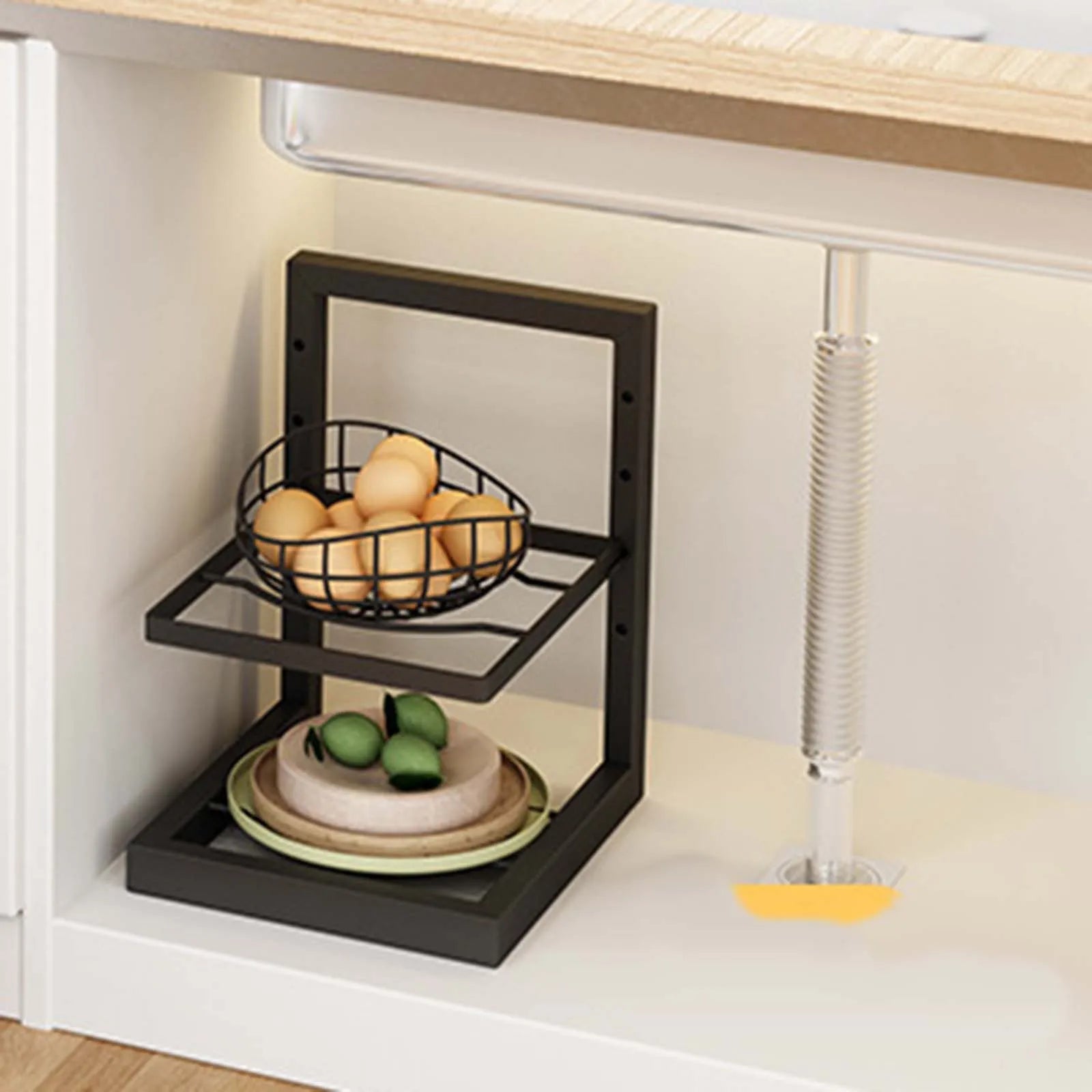 Pot and Pan Organizer Heavy Duty Kitchen Organizer Pot Organizer for Home Kitchen Organizer Cookware Stand under Cabinet