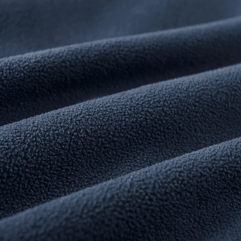 2025 Fleece Men's Coat Thickened Warm Windproof Loose Outdoor Collar Fleece Hooded Jacket Norwegian Printed Good Soldier