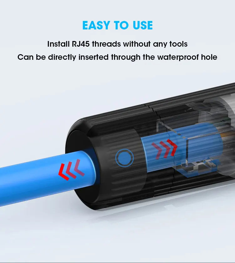 ZoeRax RJ45 Connector Waterproof IP67 Ethernet Network Cable Connector Coupler Outdoor Lan Coupler Adapter Female for Cat5e CAT6