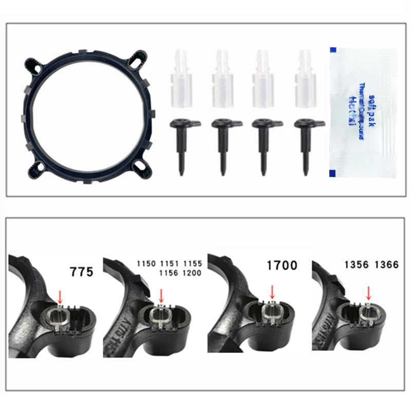 QiuzAim 2 Heatpipes Aluminum Copper AM4 1700 Cpu Cooler 1200 Radiator RGB Tower 115x Heatsink For PC Deskop AM5 1150 i3 i5 i7