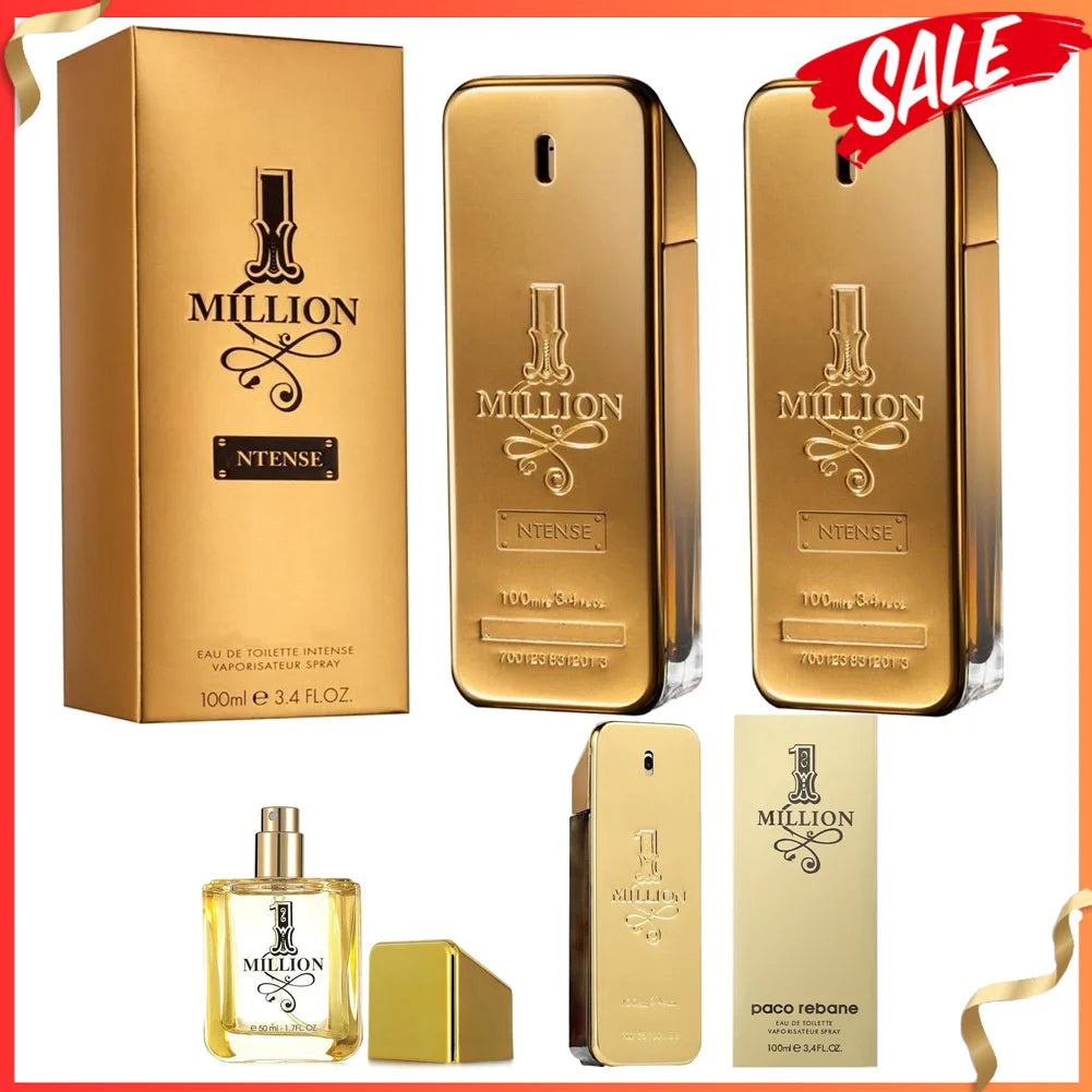 1 million Perfume Man Gold One Million Men's Cologne Luxury Woody Fragrance Eau De Toilette Long Lasting Premium Perfume 100ml