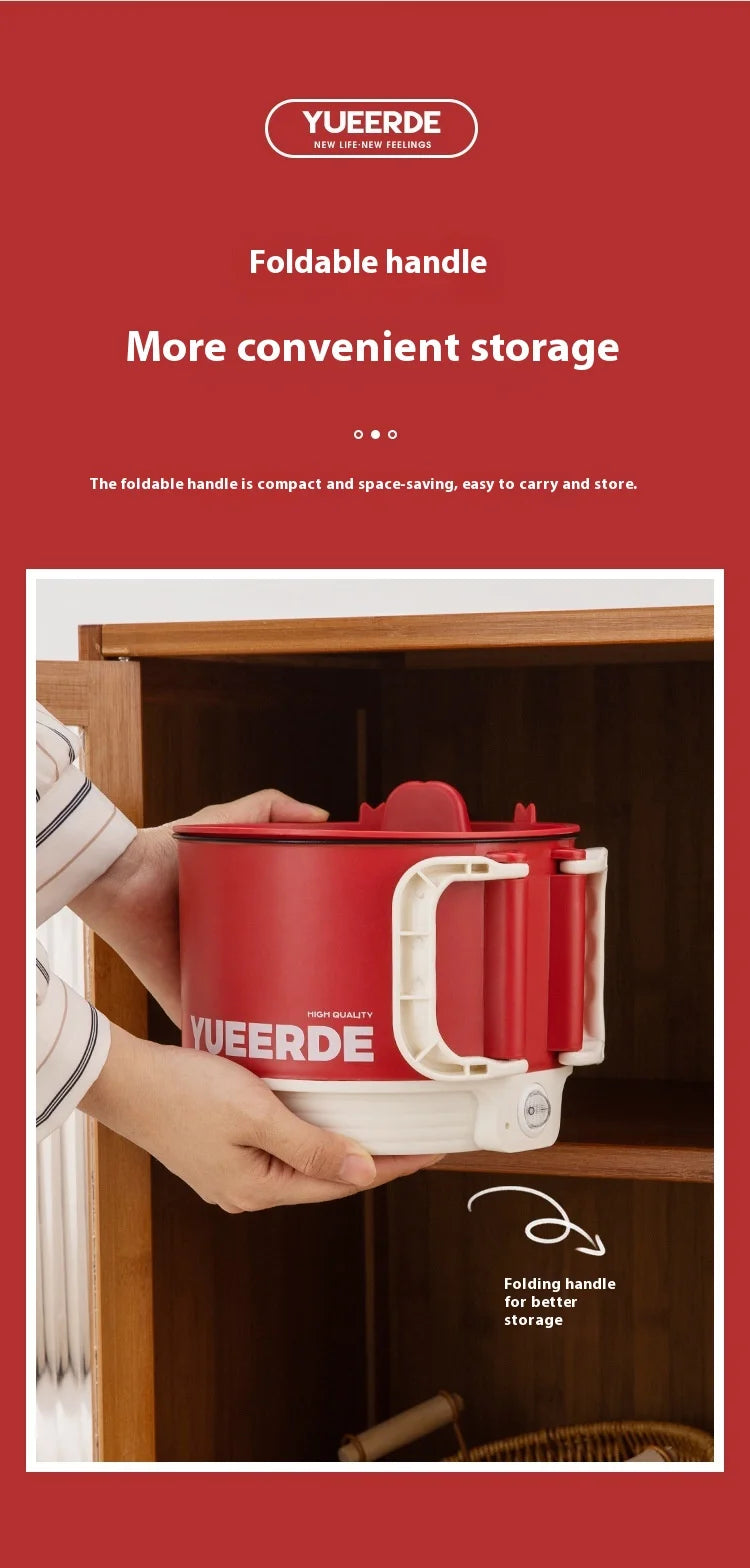 Portable Electric Heating Pot 1.5L Multi-purpose Cooker with Cover Automatic Temperature Control Fast Cooker for InstantNoodles