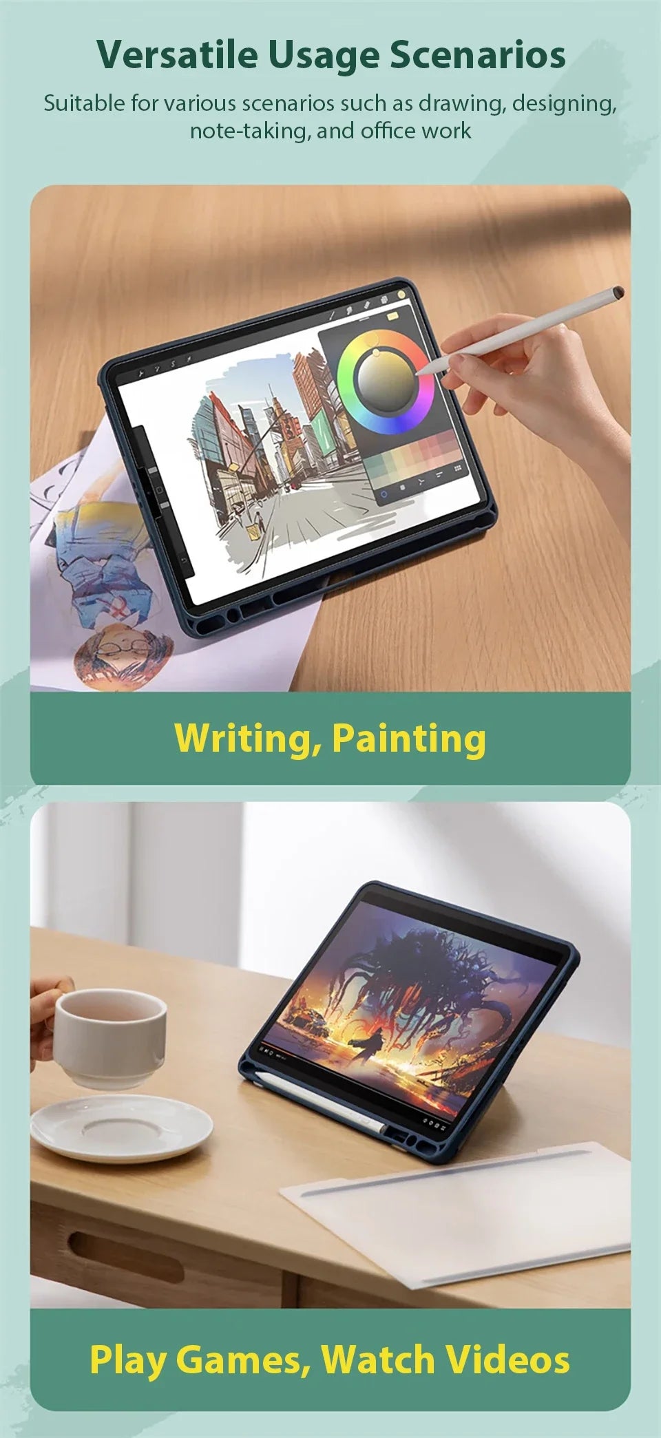 Magnetic Paper Film For Ipad Air 11 M3 M2 5 4 3 2 A16 10 9 10th 9th Generation Pro 13 M4 11th 12.9 Mini 6 7 A17 Screen Protector