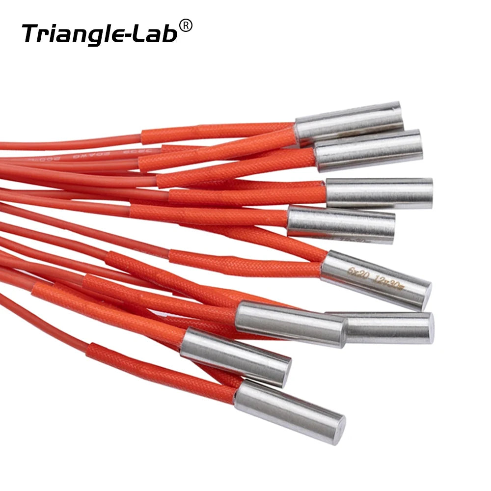 Trianglelab 3D Printer 6*20MM 12V/24V 40W Heater Cartridge With 100CM cable For 3D Printer for PT100 HOTEND Volcano MK8 MK9