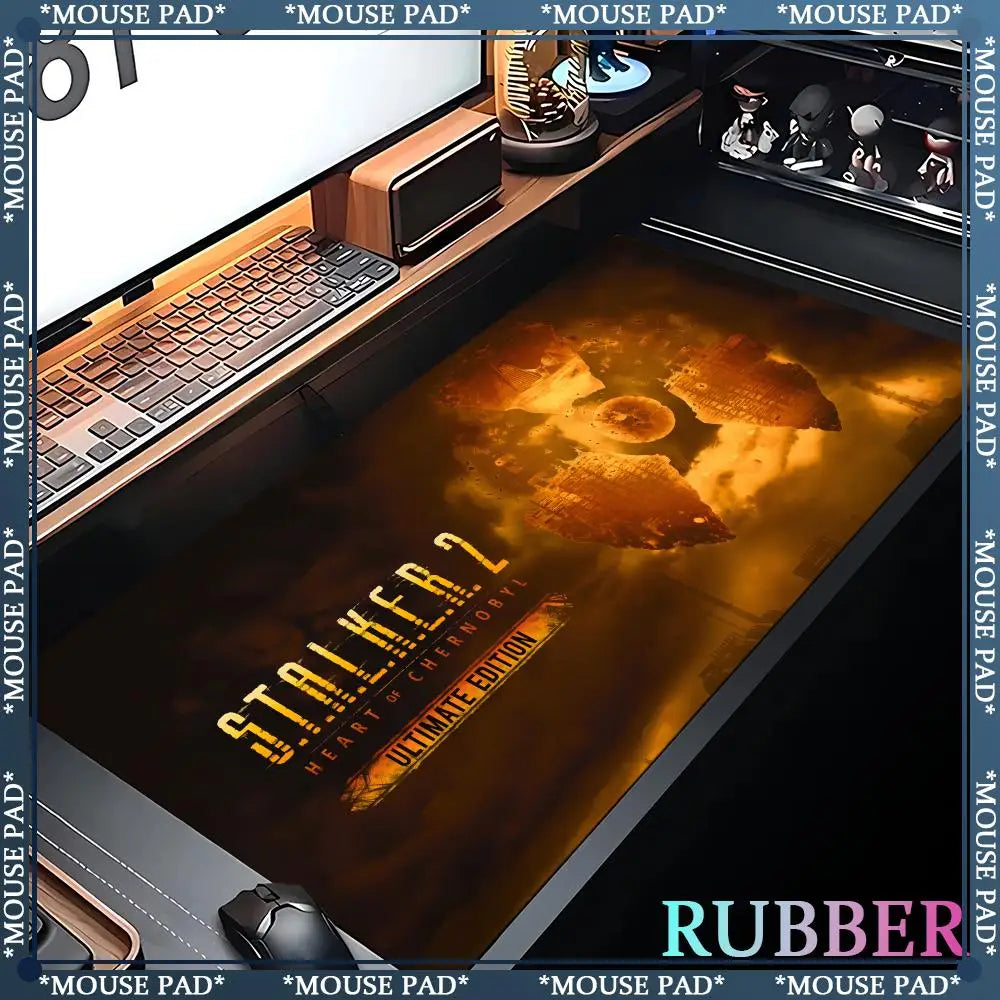 Stalker 2 Extra Large Gaming Mouse mat Computer Laptop Rubber Pad Gaming Keyboard Pad Desk Pad XXL 120*60 cm Lock Edge Mouse Pad