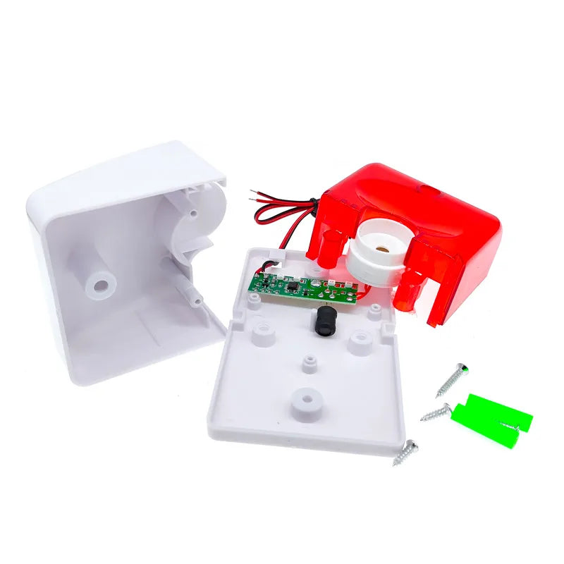 HH-103 Mini strobe siren indicator light sound alarm lamp flashing light wired red 12V 24V 220V 110DB