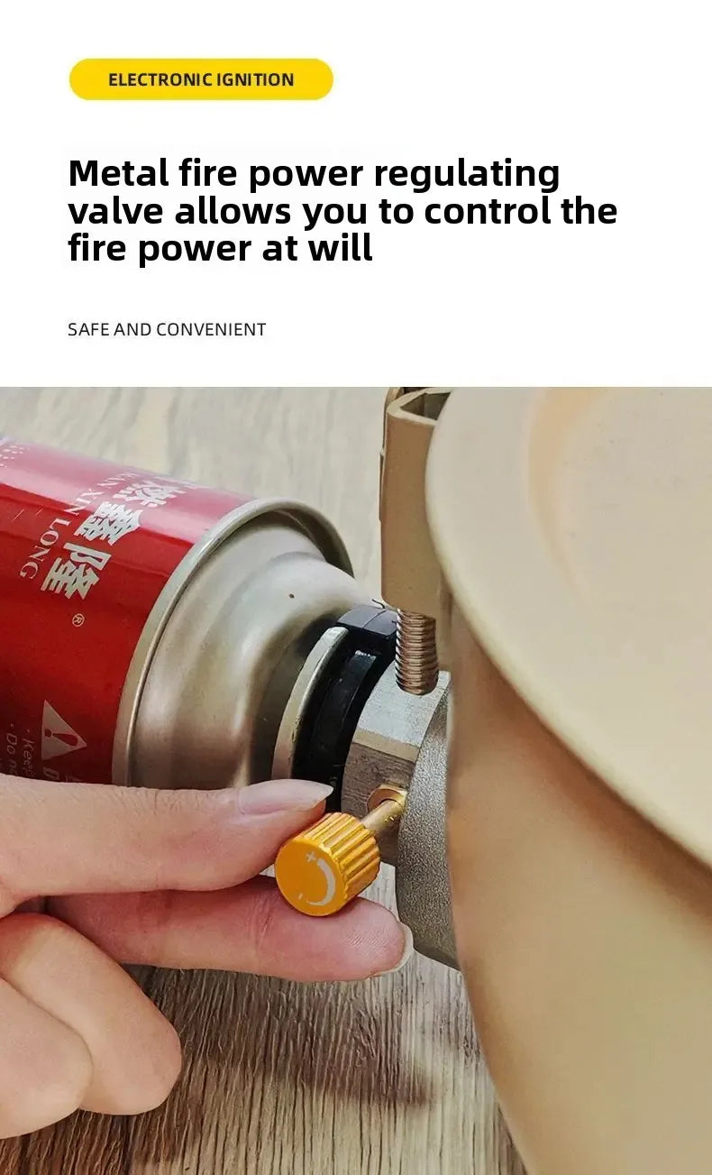 Outdoor integrated pot, card stove, multi-functional portable car camping, picnic, gas tank, universal pot, gas integrated pot