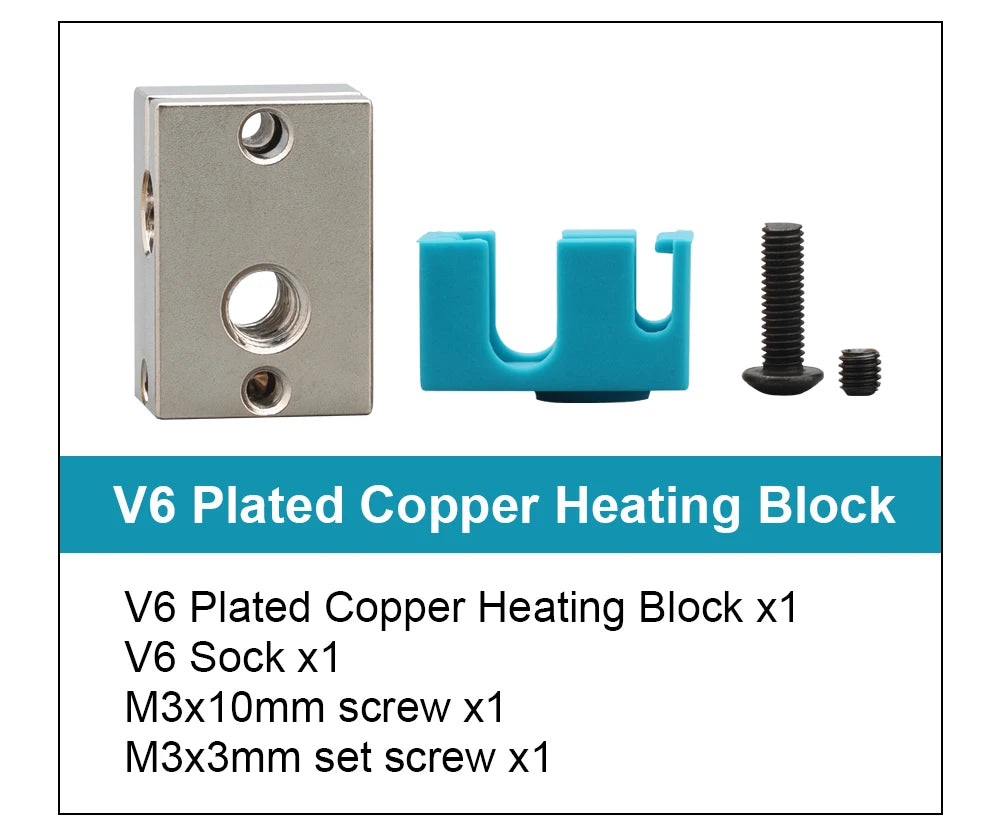 Trianglelab v6 Brass Heatblock For Hotend 3D Printer High Temperature Hardened Steel V6 Nozzles DDB  MATRIX EXTRUDER