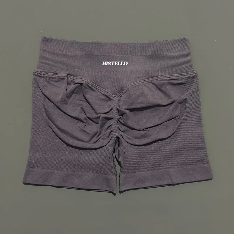 HISTELLO Impact Shorts Df Substitute High Waist Women Yoga Workout Shorts Seamless Leggings Stretch Fitness Gym Running Shorts