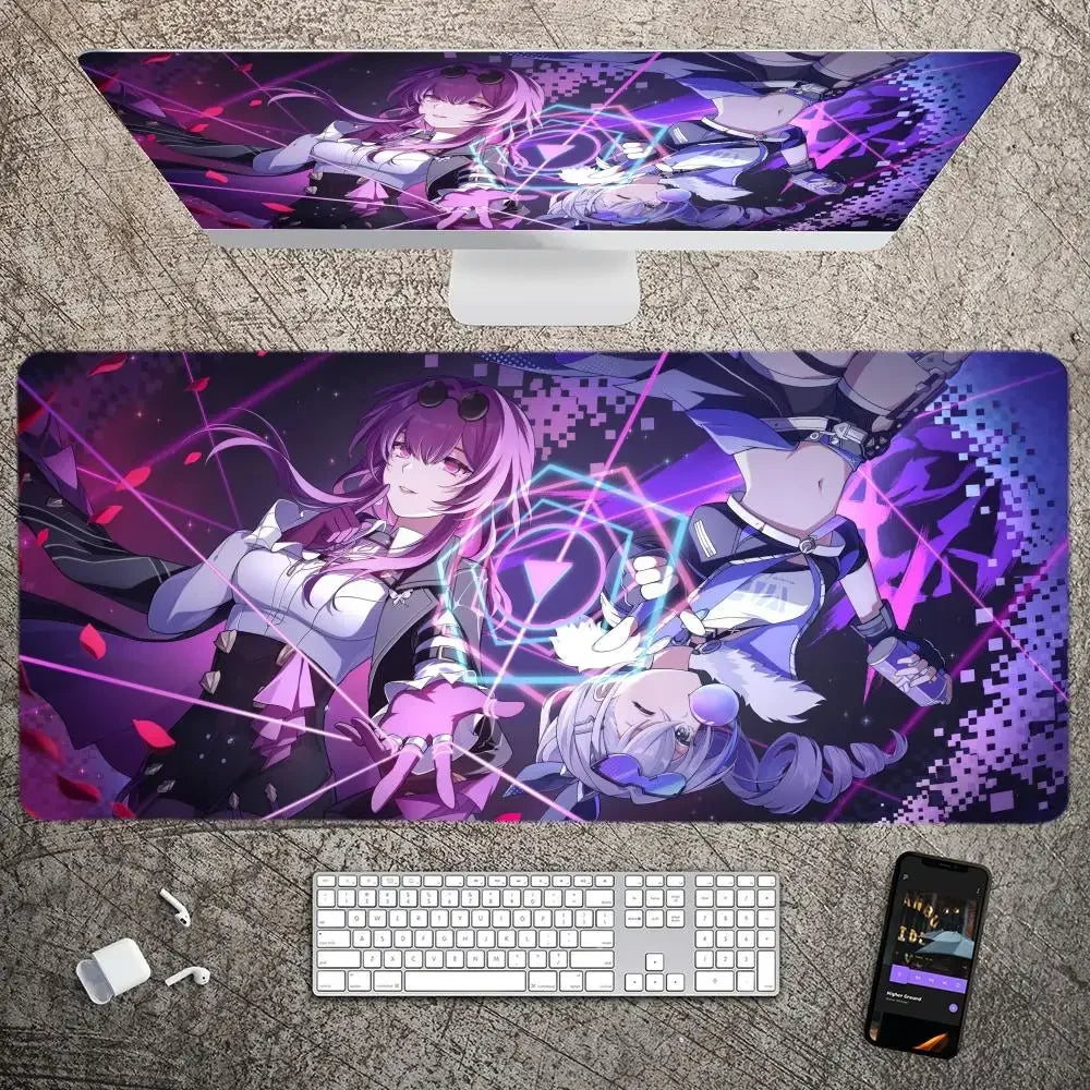 New Arrivals Silver Wolf Honkai Star Rail Mousepad Large Gaming Mouse Pad LockEdge Thickened Computer Keyboard Table Desk Mat