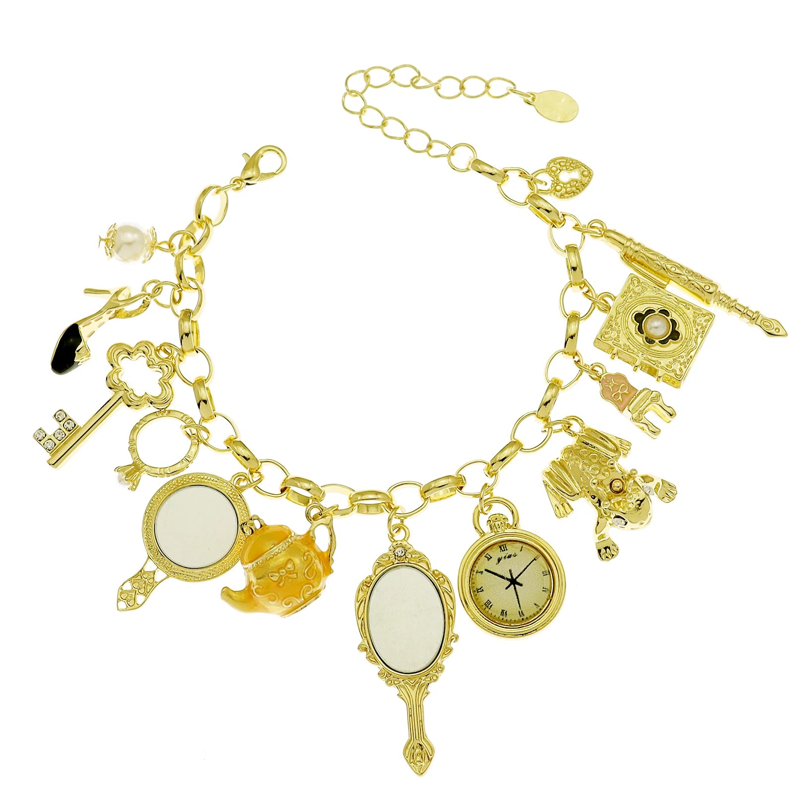 Vintage Bracelet Catholic Religious Medals Saints PRAY for Cross Pendant Link Chain Women Man Charms Bangle Jewelry Gifts