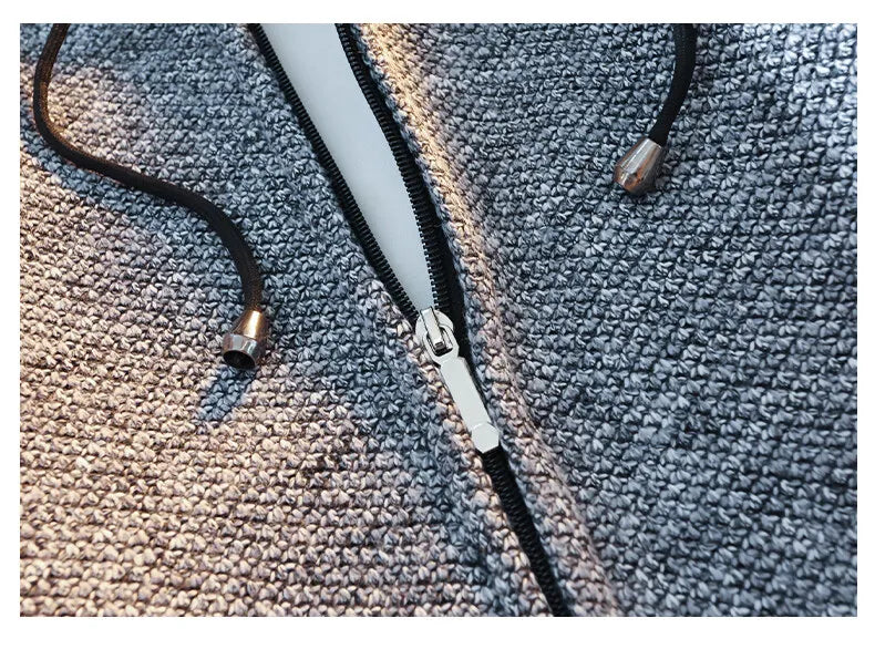 Classic Men's Knitted Sweater Cardigan Hooded Jackets Casual Streetwear Full Zip Cardigans Jackets Coat