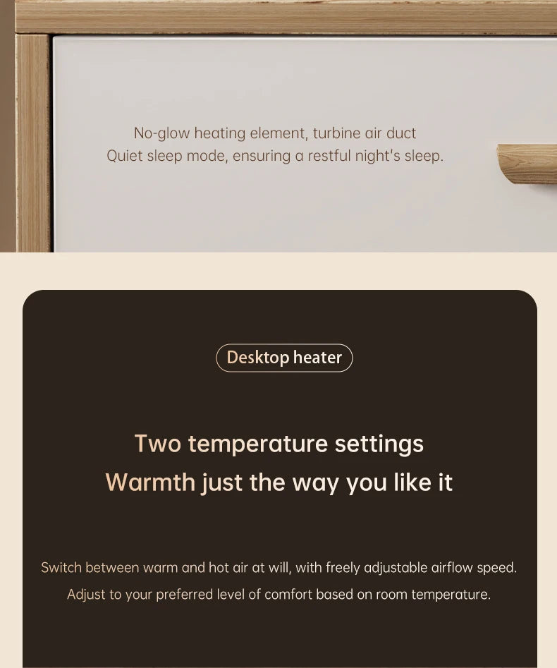 Desktop Heater Electric Heater Hot Air Blower Portable Heater Mini Energy Saving for Office Room Dormitory Home Appliance Warmer