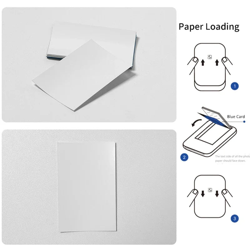 HPRT MT53 Printer Special Photo Paper, Photo Paper, Adhesive Backing Self-adhesive 20 Sheets /40 Sheets