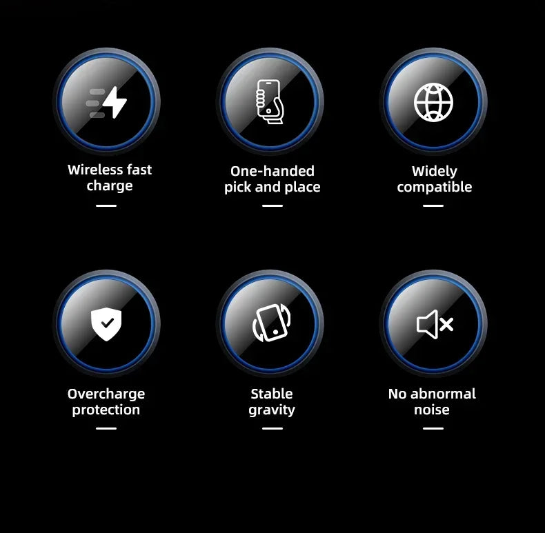 Infrared Induction Car Wireless Charger Stand Car Air Vent Clamp for iPhone 16~12 Pro Max Samsung Galaxy S25/S24 Fast Charging