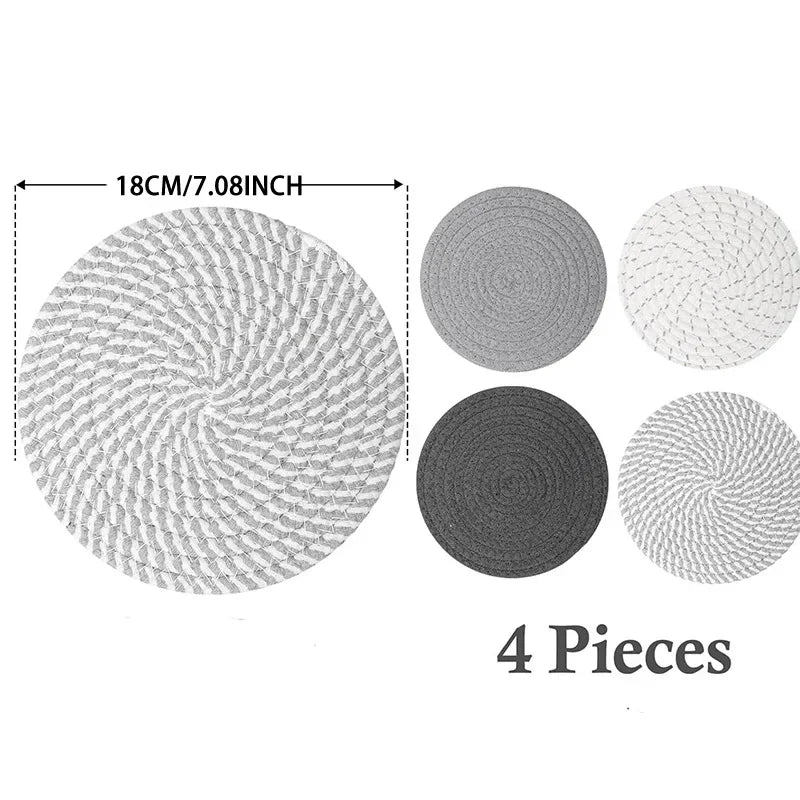 Hot POTS and pans 4 heat-resistant pad kitchen pot holders for new home and farmhouse decor Home essentials for fall home decor