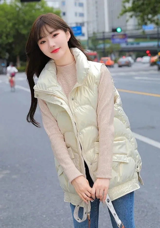 Vest for Women Quilted Warm Clothes Fashion 2025 Cheap Sleeveless Padded Cotton Waistcoat Woman Winter Clothing Casual Autumn