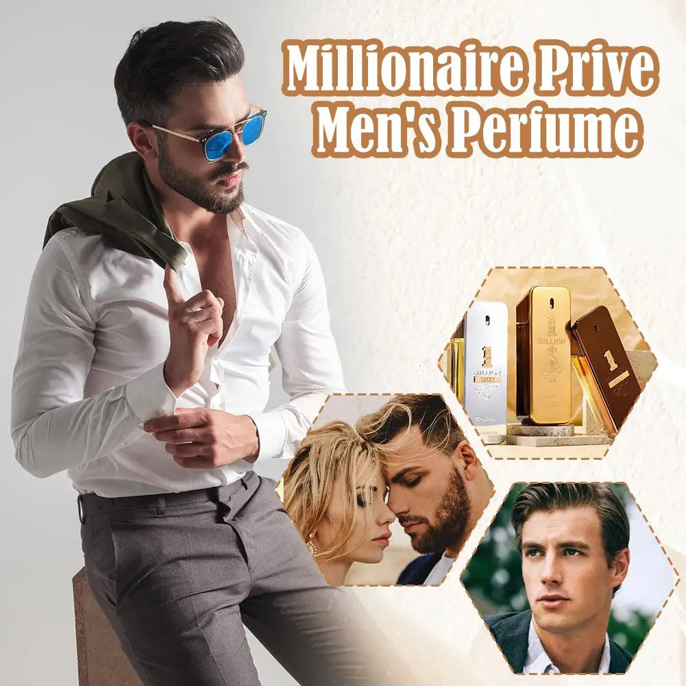 Golden Millionaire Luxury Perfume For Men Long-Lasting Woody Leather Fragrance Aromatic & Charming Masculine Scent Eau De Parfum