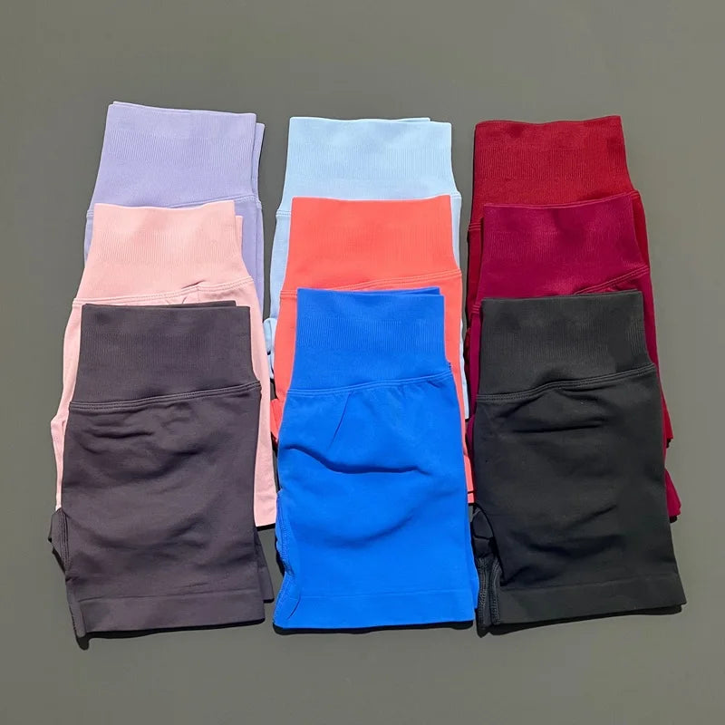 HISTELLO Impact Shorts Df Substitute High Waist Women Yoga Workout Shorts Seamless Leggings Stretch Fitness Gym Running Shorts