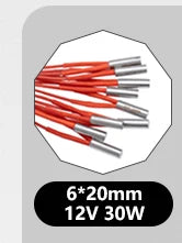 Trianglelab 3D Printer 6*20MM 12V/24V 40W Heater Cartridge With 100CM cable For 3D Printer for PT100 HOTEND Volcano MK8 MK9