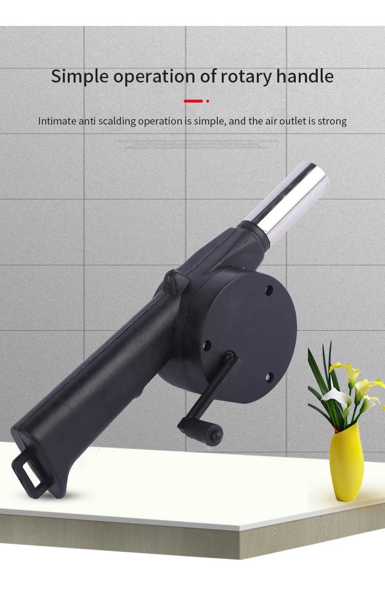 Hand Blower Household Hand Portable Barbecue Blower Small Hair Dryer Outdoor Barbecue Accessories Tools