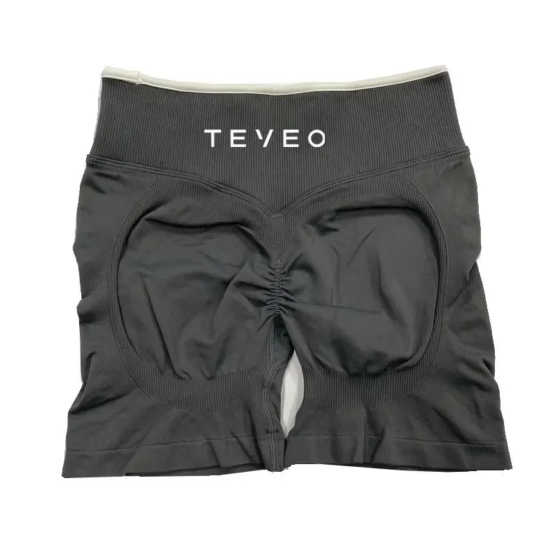 TEV Women's Sports Yoga Shorts Fitness Cycling Elastic Sports Pants Ignite Sculpt Scrunch Short Yoga Bra Set leggings