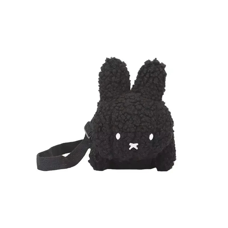 Kawaii Miffy Rabbit plush bag Doll Tote cartoon cute One shoulder Crossbody storage bag Birthday toy Christmas gift