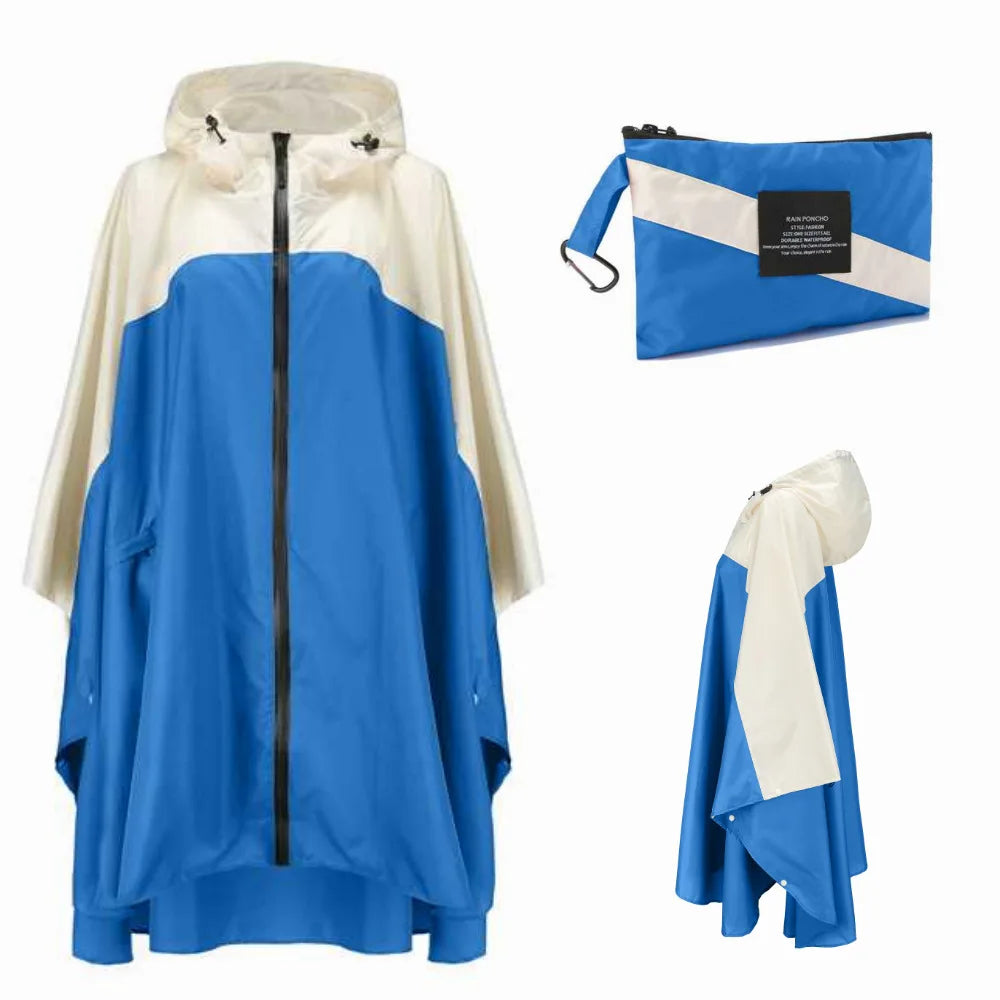 Women Men Poncho Raincoat Waterproof Tent Cover Wear Outdoors Hiking Biker Rain Coat Jacket Zip Cloak Trench