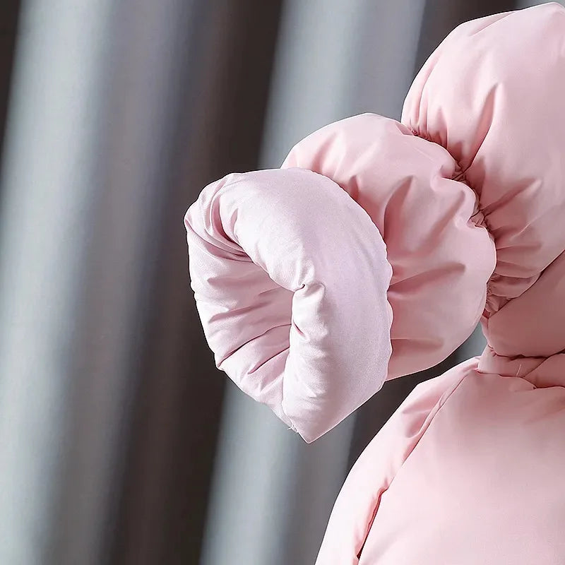 Winter clothing, children's fashionable cotton jacket with plush and thick cotton clothing, baby and girl's cotton clothing