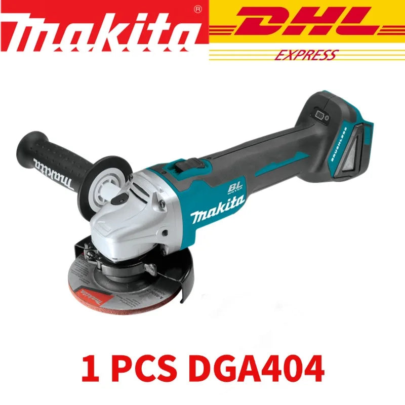 18V  Makita 125 DGA404 Brushless Lithium Electric Angle Grinder Rechargeable Cutting Machine High Power Polishing Machine