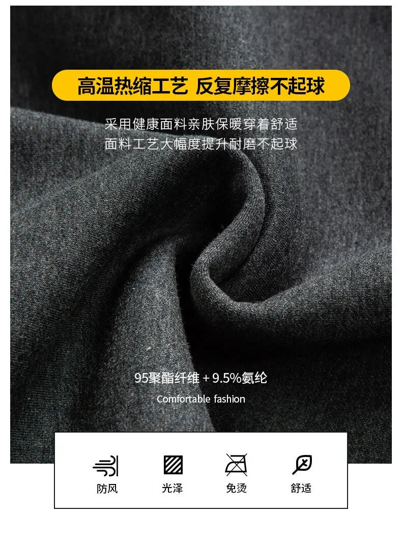 Men's Winter Warm Hoodies Sweatshirts Thickened Lamb Fleece Lining Hooded Jackets Windproof Zip Casual Hooded Sportwear for Men