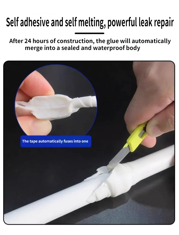 Insulating pipe tape with super waterproof, leak-stopping, sealing and repair performance is suitable for silicone kitchens