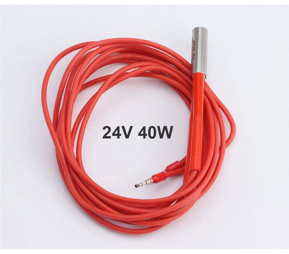 Trianglelab 3D Printer 6*20MM 12V/24V 40W Heater Cartridge With 100CM cable For 3D Printer for PT100 HOTEND Volcano MK8 MK9