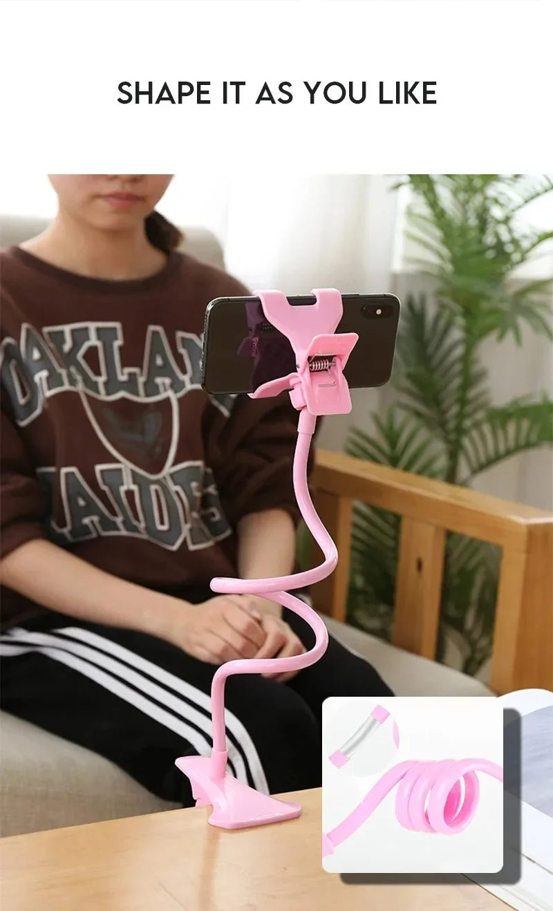 Universal Long Arm Lazy Person Bracket Mobile Phone Clamp Bedside Desktop Support For iPhone Xiaomi Huawei Samsung Phone Stands
