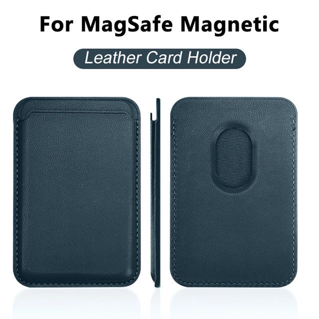 For Magsafe Leather Magnetic Wallet Case For iPhone 14 12 15 13 Pro Max Magnetic Card Bag Cover Samsung S23 S22 Ultra Accessory