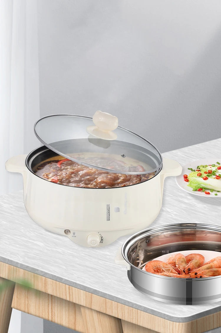 Multi Cooker Multifunctional Electric Pan Non-stick Cookware Rice Cooker Multi Ramen Soup Hotpot for Dormitory Kitchen 220V EU