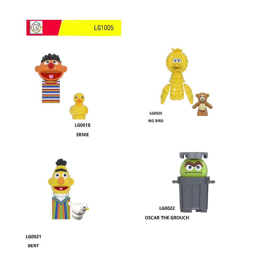 Street Anime Series Building Blocks Cartoon Action Figure Accessories Assembly Toys Birthday Christmas Gift