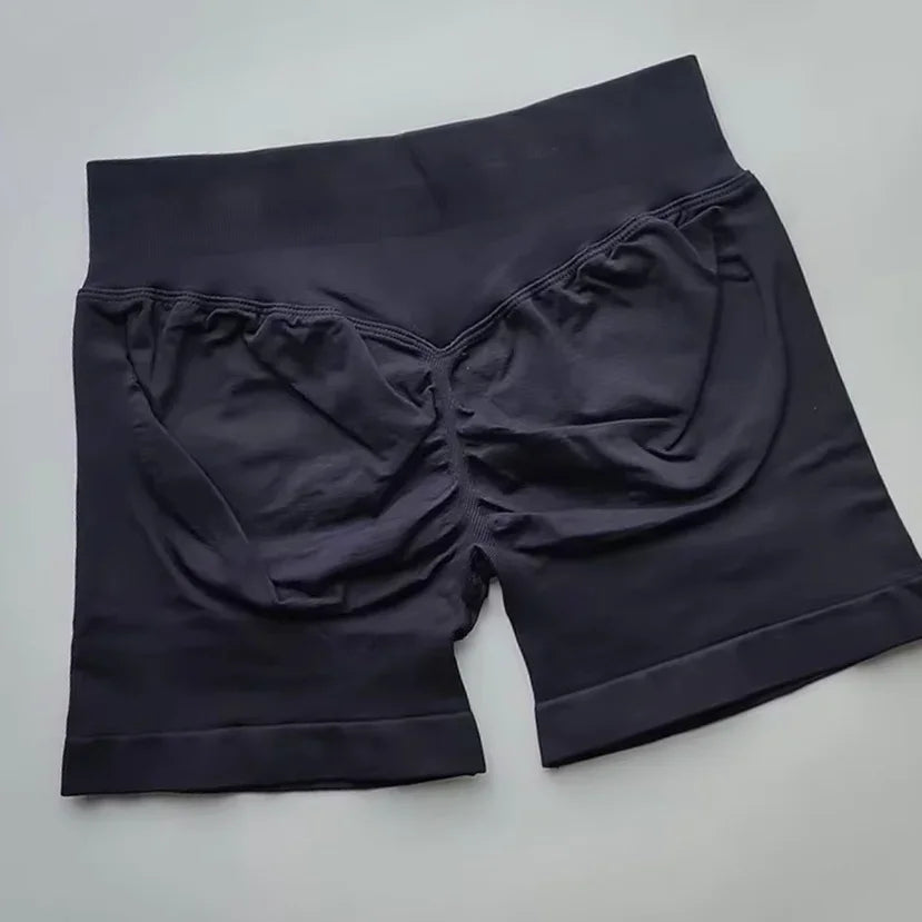 Gym Summer Women's Yoga Exercise Shorts Seamless High Waist Hip Tight Solid Color Shorts Yoga Exercise leggings