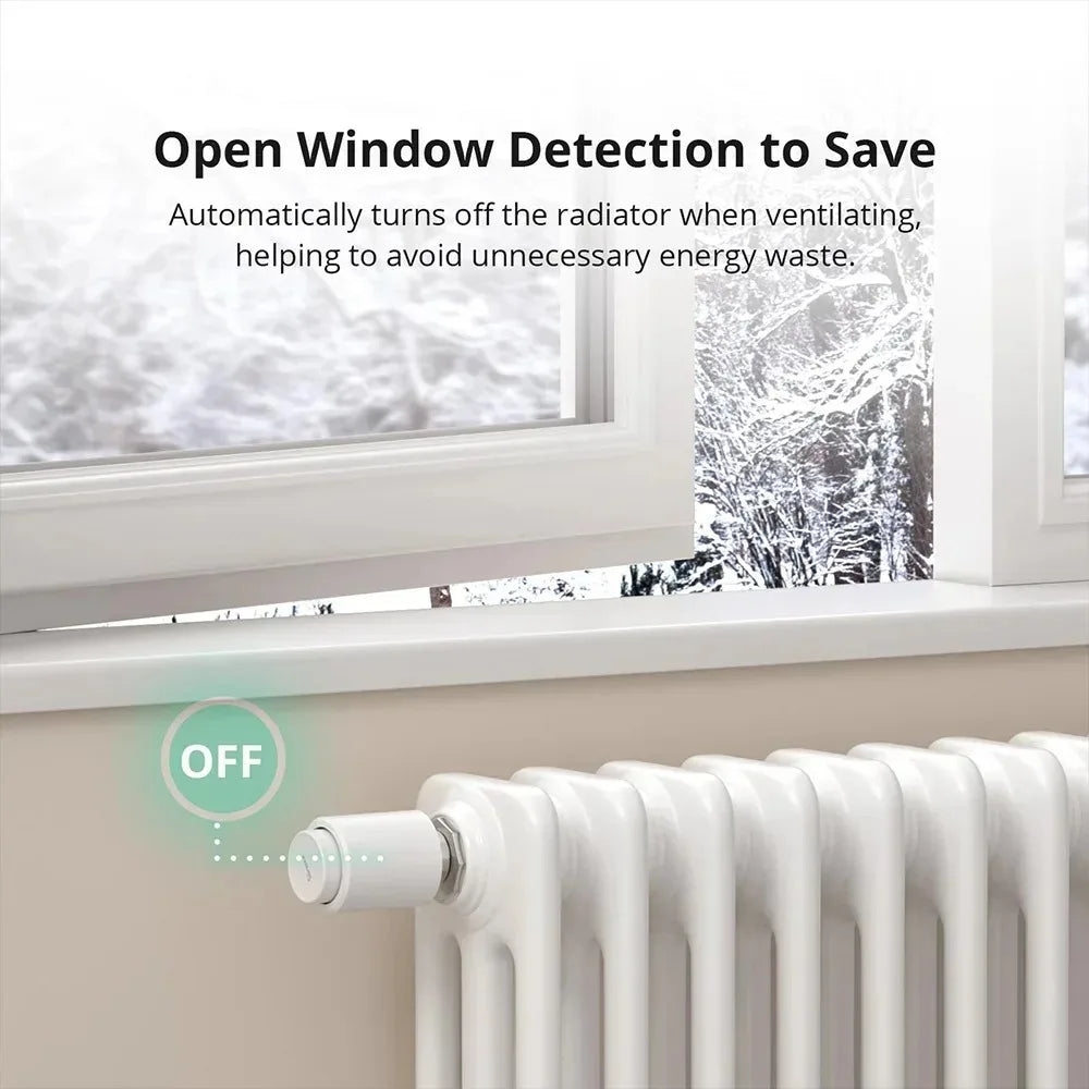 SONOFF TRVZB Zigbee Thermostatic Radiator Valve Smart Home Heating Froest Protection Remote Group Control via eWeLink Alexa