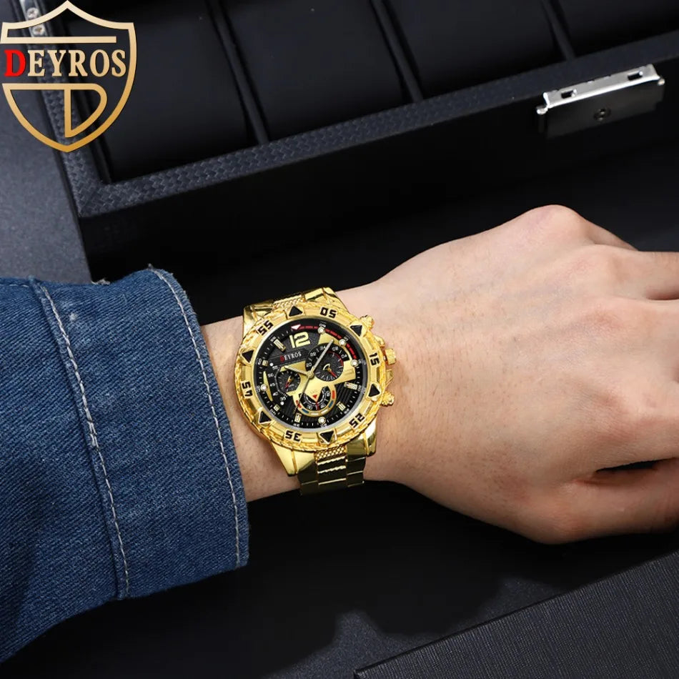 Men Watch 2pcs/set, Classic Fashion Men's Business Quartz Watches Sets Analog Casual Wrist Watch Sets, Gifts for Men.