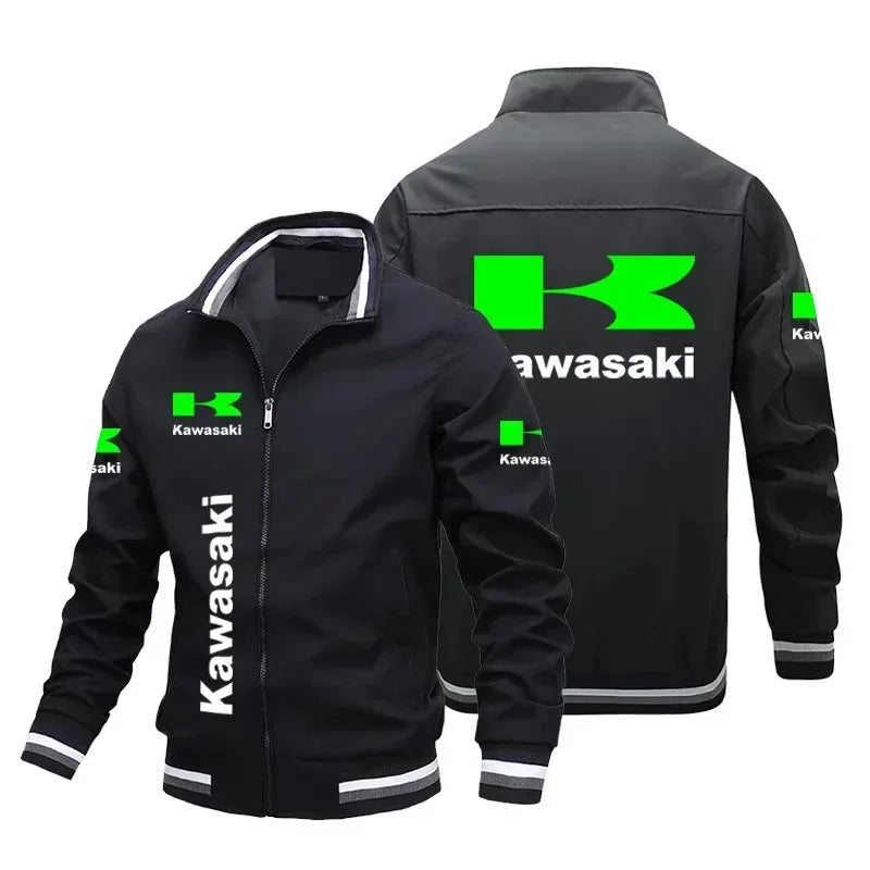 Kawasaki men's jacket cycling racer's jacket outdoor sports motorcycle jacket loose casual oversized men's Kawasaki clothing