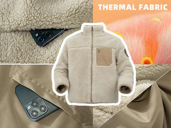 Men's Fleece Jacket for Hiking & Adventure Warm Winter Clothing Casual Daily Wear Fashion Design Man Fur Coats